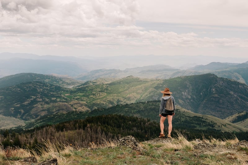 Hiker in nature
